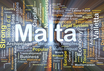 Image showing Malta background concept glowing