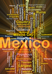 Image showing Mexico background concept glowing