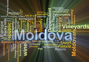 Image showing Moldova background concept glowing