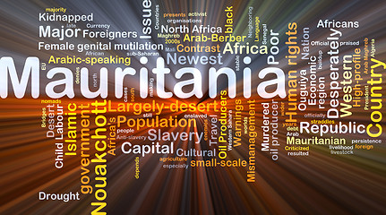 Image showing Mauritania background concept glowing