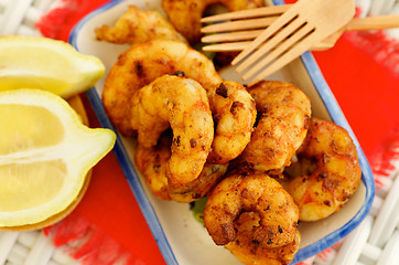 Image showing Grilled Prawns