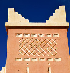 Image showing todra  the history in morocco  africa  minaret religion and  blu