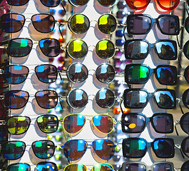 Image showing in london glass and sunglasses in the light and reflex