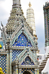 Image showing  thailand asia   in  bangkok rain  temple blue