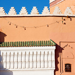 Image showing line in morocco africa old tile and colorated floor ceramic abst