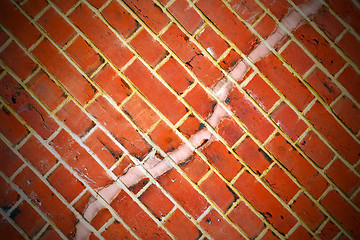 Image showing in london   the         texture of a ancien wall and ruined bric