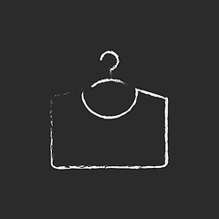 Image showing Sweater on hanger icon drawn in chalk.