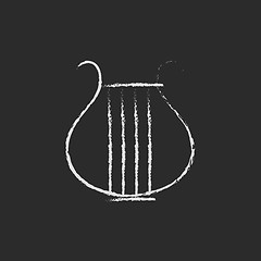 Image showing Lyre icon drawn in chalk.