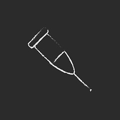 Image showing Crutch icon drawn in chalk.