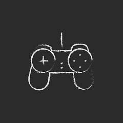 Image showing Gamepad icon drawn in chalk.