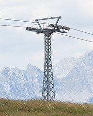 Image showing Pole of a ski lift