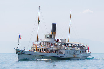 Image showing Swiss excursion boat sailing