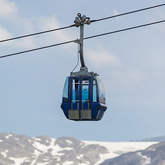 Image showing Ski lift cable booth or car