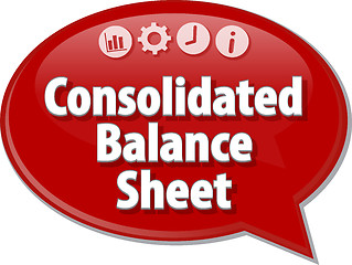 Image showing Consolidated Balance Sheet blank business diagram illustration