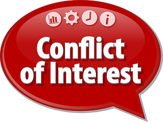 Image showing Conflict of Interest blank business diagram illustration