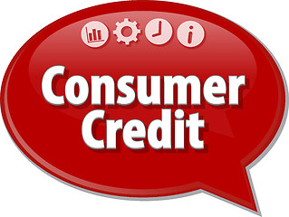 Image showing Consumer Credit  blank business diagram illustration