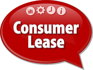 Image showing Consumer Lease  blank business diagram illustration