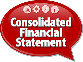 Image showing Consolidated Financial Statement blank business diagram illustra