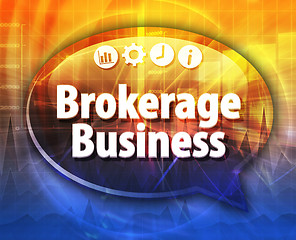 Image showing Brokerage Business  Business term speech bubble illustration