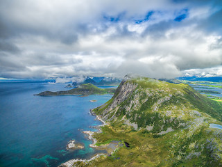 Image showing Lofoten from air