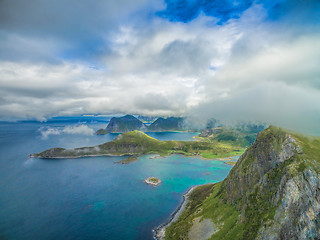 Image showing Aerial Lofoten