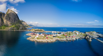 Image showing Lofoten aerial view