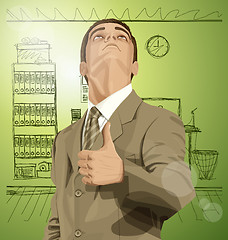 Image showing Vector Business Man Shows Well Done