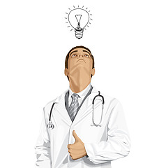 Image showing Vector Doctor With Stethoscope