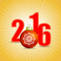 Image showing New Year Yellow Background