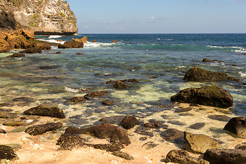 Image showing coastline at Nusa Penida island