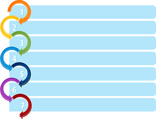 Image showing Cycle List Seven blank business diagram illustration