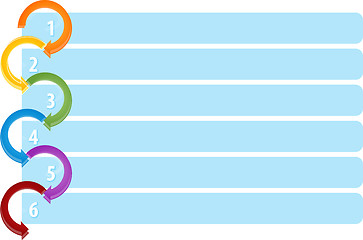 Image showing Cycle List Six blank business diagram illustration