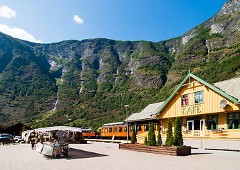 Image showing Mountain Town in the Fjords