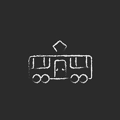 Image showing Tram icon drawn in chalk.