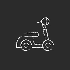 Image showing Scooter icon drawn in chalk.