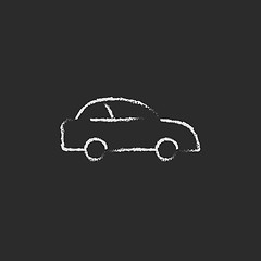 Image showing Car icon drawn in chalk.