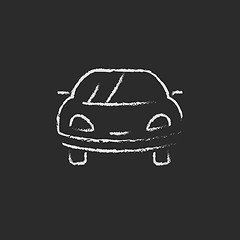 Image showing Car icon drawn in chalk.