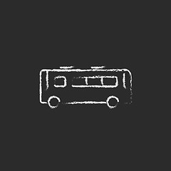 Image showing Bus icon drawn in chalk.