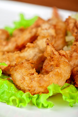 Image showing Fried shrimps