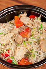 Image showing noodles with chicken