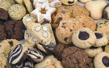 Image showing Small Butter Cookies Background