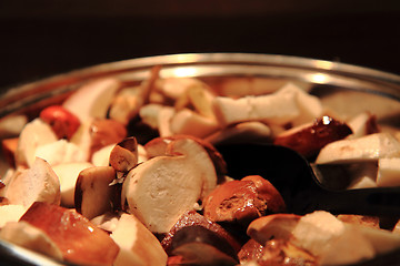 Image showing preparing mushrooms food