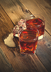 Image showing Whiskey drinks with ice