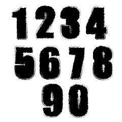 Image showing Set of Grunge Numbers