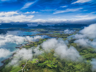 Image showing Leknes from air