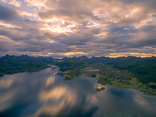 Image showing Evening above Vesteralen