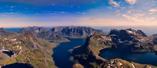 Image showing Panorama of Lofoten islands