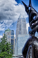 Image showing charlotte city skyline near romare bearden park 