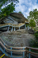 Image showing scenes near chimney rock and lake lure in blue ridge mountains n