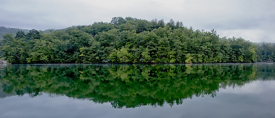 Image showing panoramic landscapes and beautiful nature at lake santeetlah nor